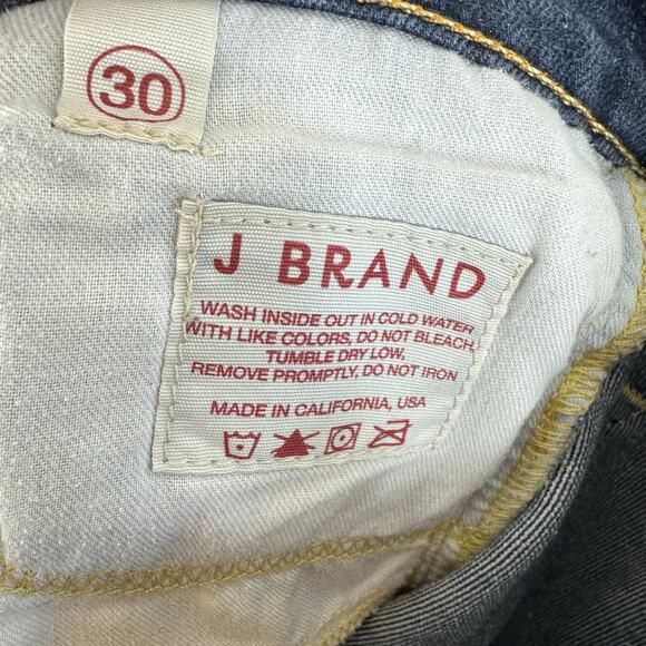 J. Brand Dark Wash Low Rise Straight Leg Cotton Stretch Jeans Size 30 - Picture 5 of 7
